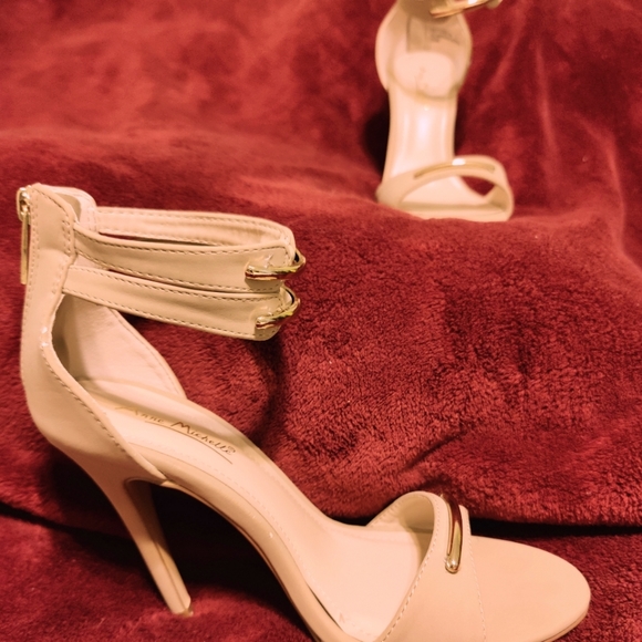 Anne Michelle Rapture-54 Sz 7 Women's Stiletto Heel Sandal Shoes Tan - Picture 4 of 12